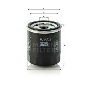 Фильтр масляный 32670-12620-71 MANN W68/3 P550335
