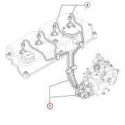 Комплект топливных трубок высокого давления 1 и 2 цил. JCB Dieselmax