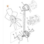 Вентилятор с вискомуфтой в сборе JCB (8025, 8030, 8035) BorgWarner